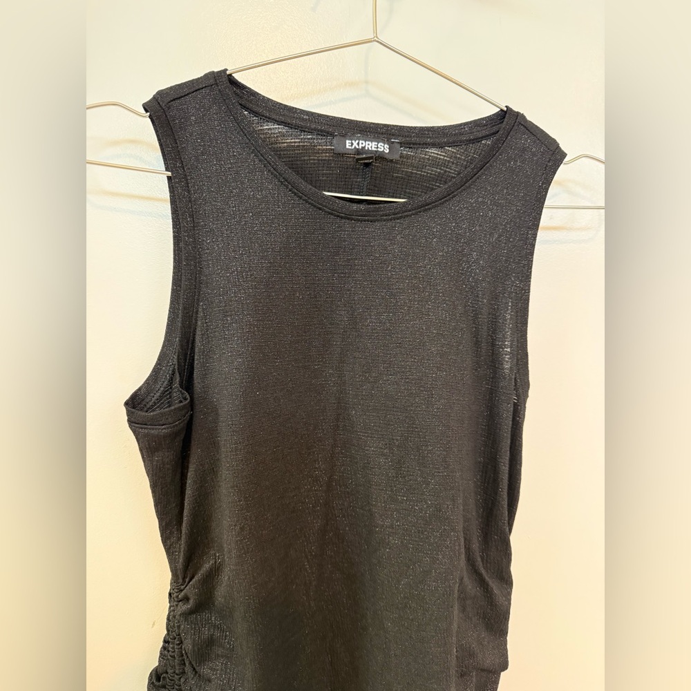 Express Black Ruched Tank Top - Picture 4 of 6